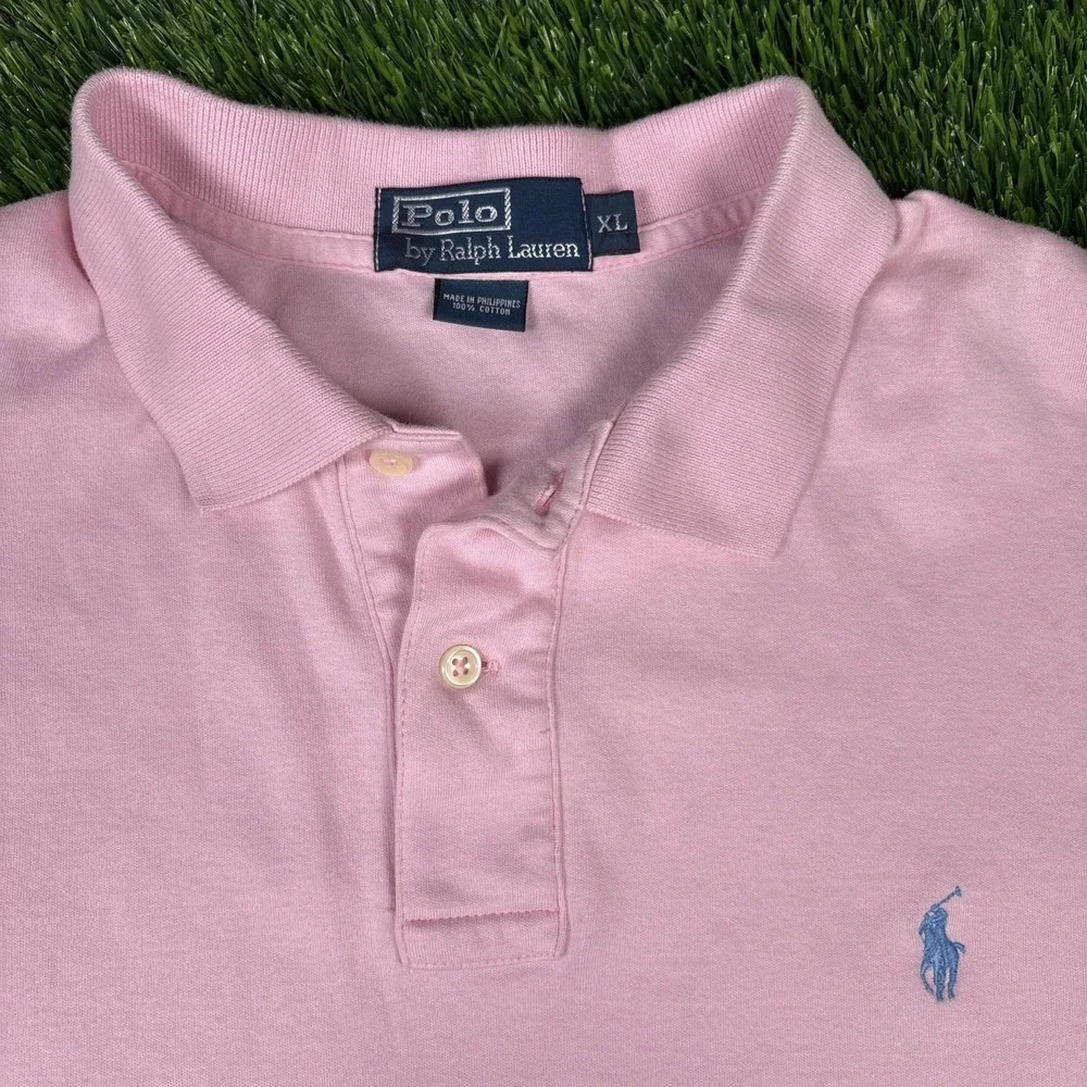 Polo Ralph Lauren Polo Shirt Mens XL Pink Short Sleeve Golf Work Casual Used